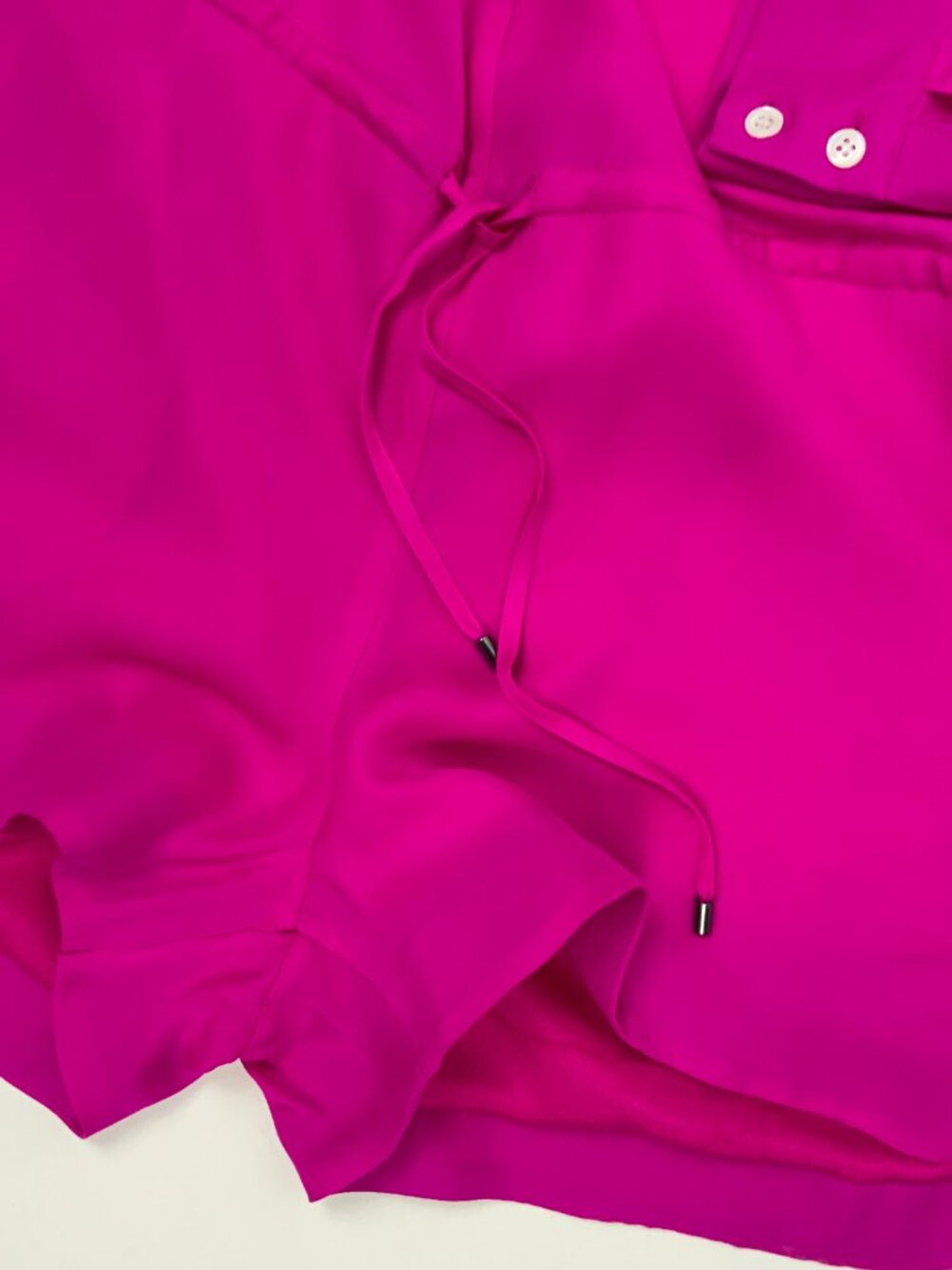 New Haute Hippie 100% Silk Long Sleeve Romper In Fuschia/Hot Pink Sz S - Picture 12 of 16